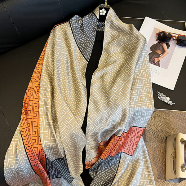 Elegant Emulation Silk Scarf Women's Spring And Summer Sun Protection Long - Image 3