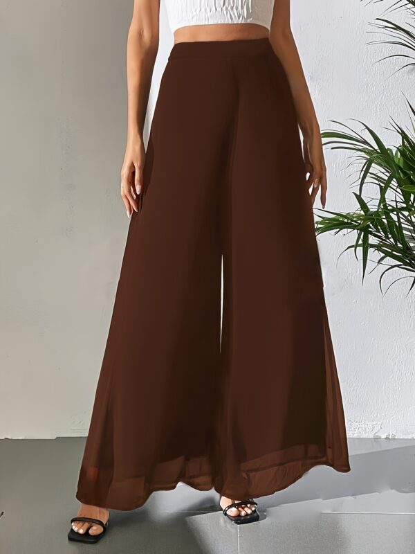 Casual Chiffon Wide-leg Pants Loose Trousers - Image 10