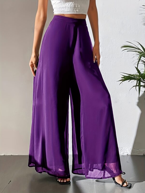 Casual Chiffon Wide-leg Pants Loose Trousers - Image 7